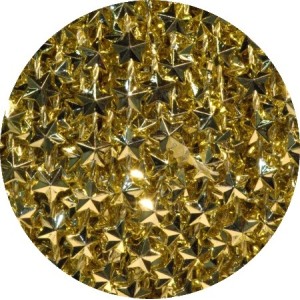 Guirlande étoiles en métal couleur or-5mm