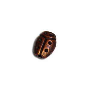 Sachet de 10 Perles cigales en metal couleur cuivre antique-7.5mm