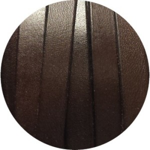 Cordon de cuir plat 10mm cappucino vendu au mètre