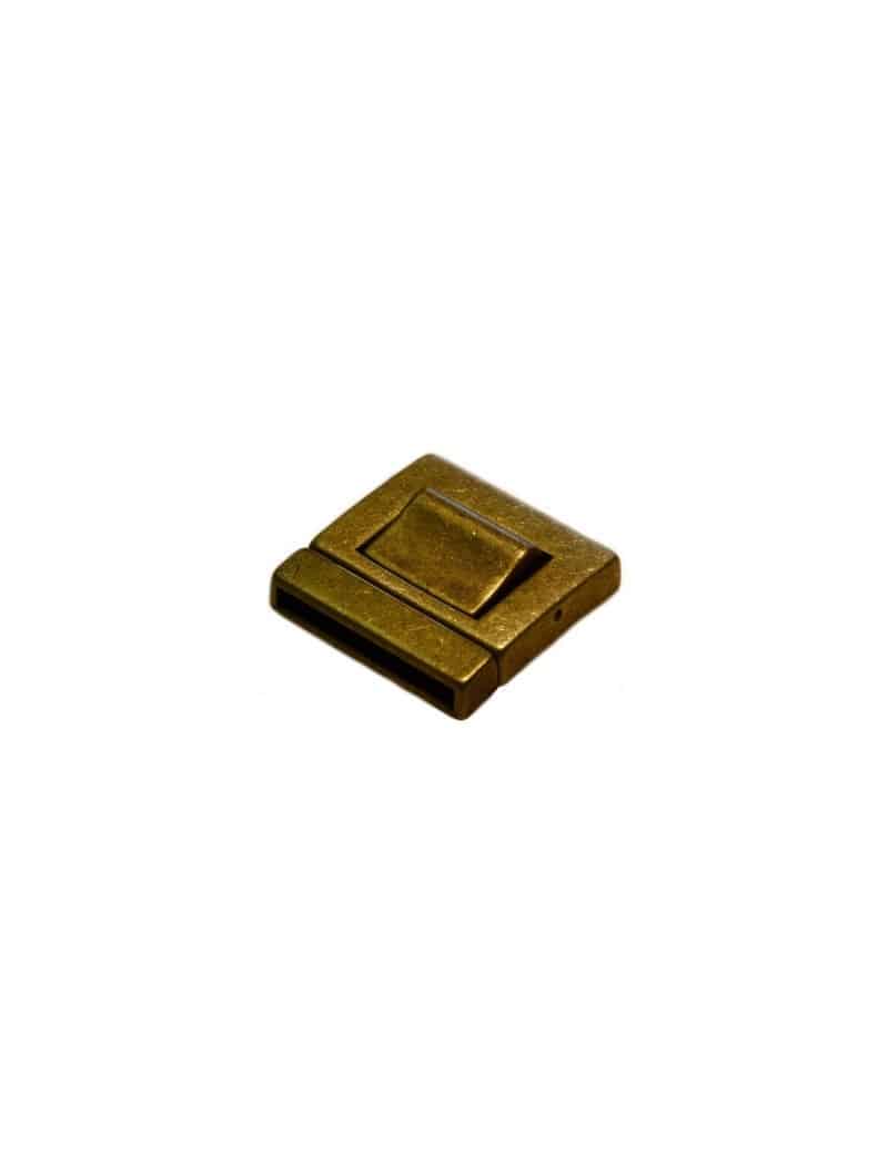 Fermoir clip lisse plat bronze pour cuir de 30mm-32mm