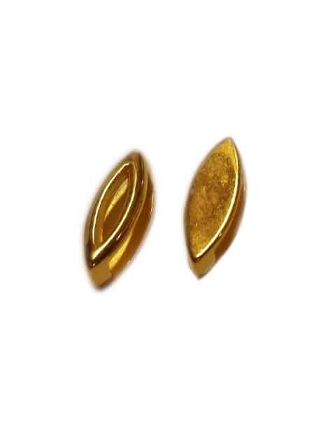 Passant ovale couleur or pour cuir plat de 10mm