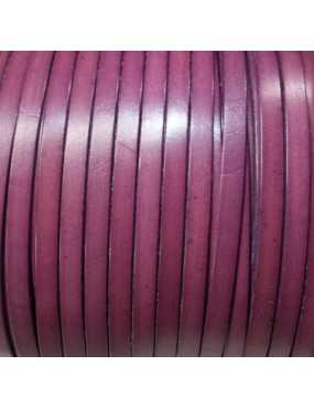 Cuir plat de 10mm couleur violet prune-vente au cm