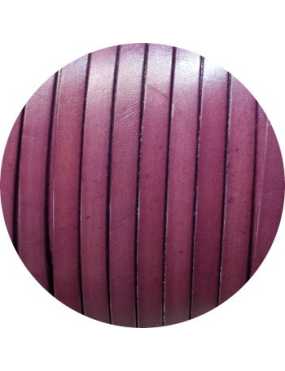 Cuir plat de 10mm violet prune vendu au metre