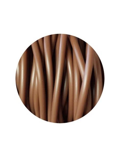 Cordon PVC creux opaque marron clair-5mm
