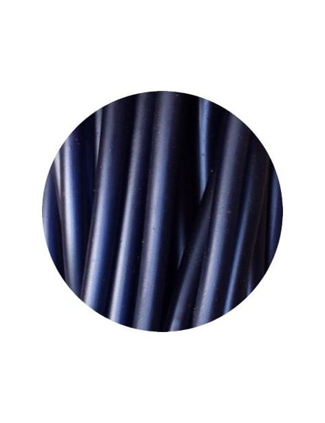 Cordon PVC creux de couleur bleu marin navy blue-5mm