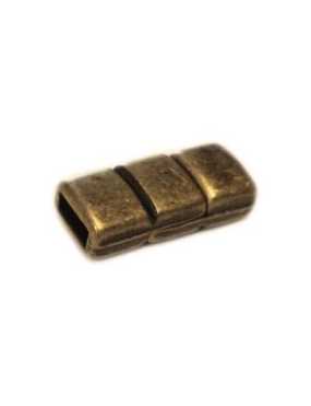 Fermoir magnétique bronze lisse plat pour cuir de 6mm