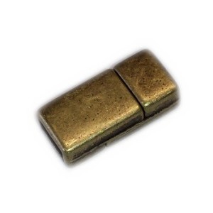 Fermoir magnetique bronze de 22mm pour cuir plat de 6mm
