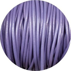 Cordon de cuir rond violet-3mm-Asie