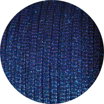 Lacet Fantaisie Plat 3mm Irise Couleur Bleu Violet