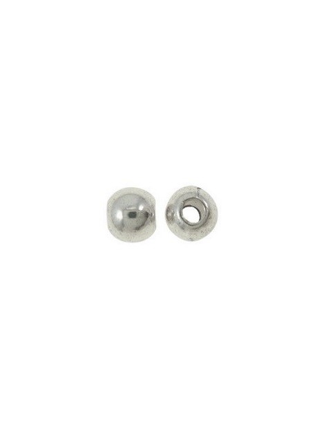 Lot de 10 perles rondes couleur argent tibetain-8mm