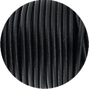 Cordon rond de cuir noir de 2mm-Espagne