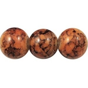 Pochette de 50 perles en verre peint premier prix orange-6mm