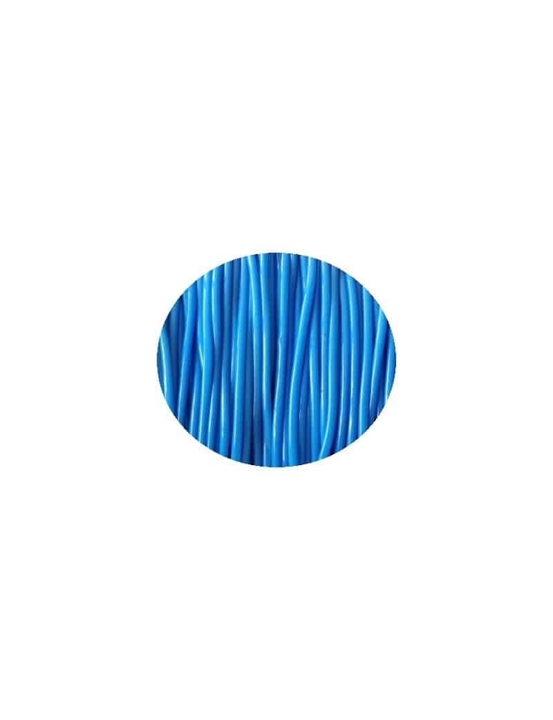 Cordon pvc creux de couleur bleue-2mm