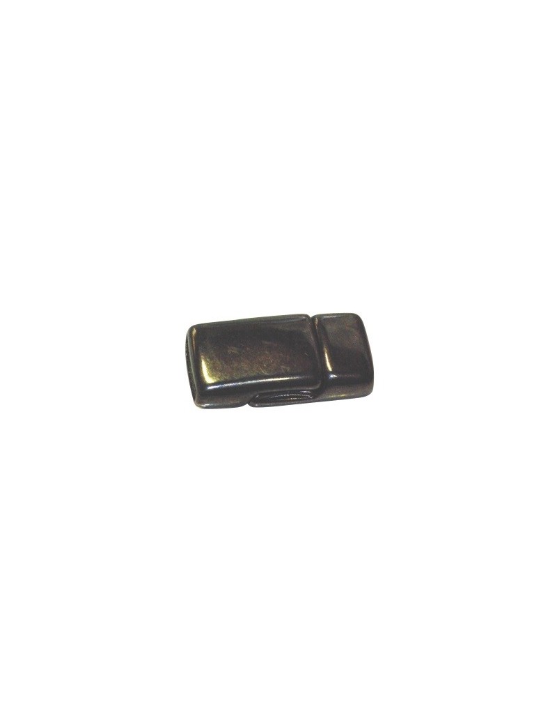 Fermoir magnetique lisse black pour cuir plat de 10mm