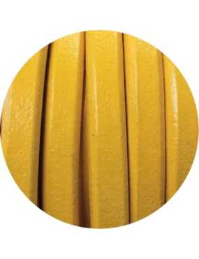 Cordon de gros cuir de couleur jaune-vente au cm