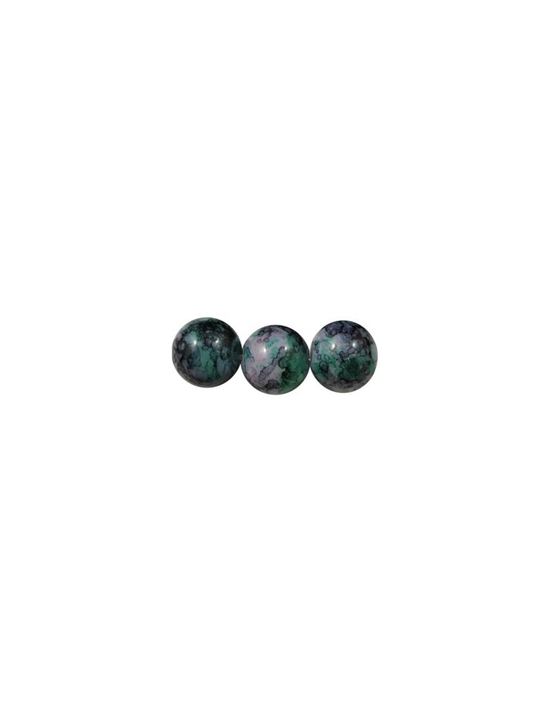 Pochette de 50 perles en verre peint premier prix 3 couleurs-6mm
