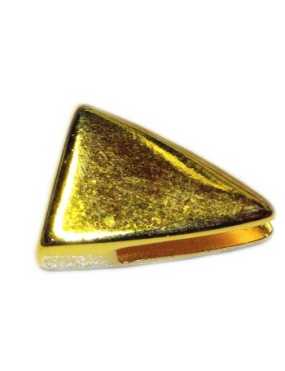 Passant triangle lisse couleur or pour cuir plat de 10mm