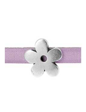 Passant fleur lisse pour cuir plat de 5mm