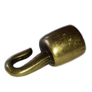 Embout a coller crochet bronze pour cordon rond de 4.5mm