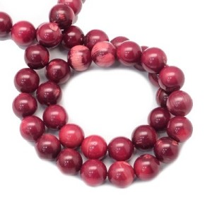 Fil de 105 perles ronde corail de 4mm rouge