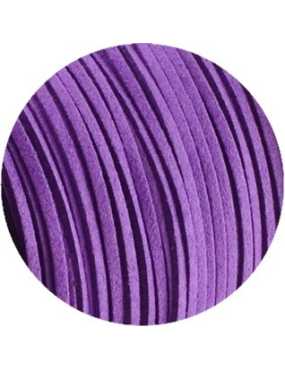 Lacet de suedine 3mm de couleur violette