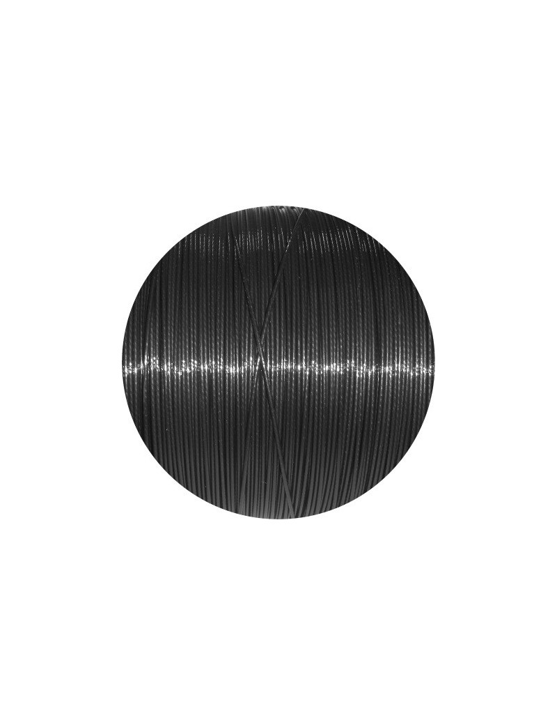 Fil cable epais de 1mm noir gaine vendu coupé à 1 mètre