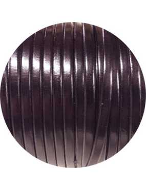 Nouveau cordon de cuir plat 5mm noir vendu au mètre