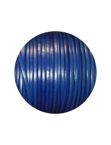 Cuir plat de 5mm couleur bleu nuit vendu au metre