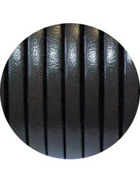 Cuir plat de 5mm de couleur noire entre mat et satiné-vente au cm