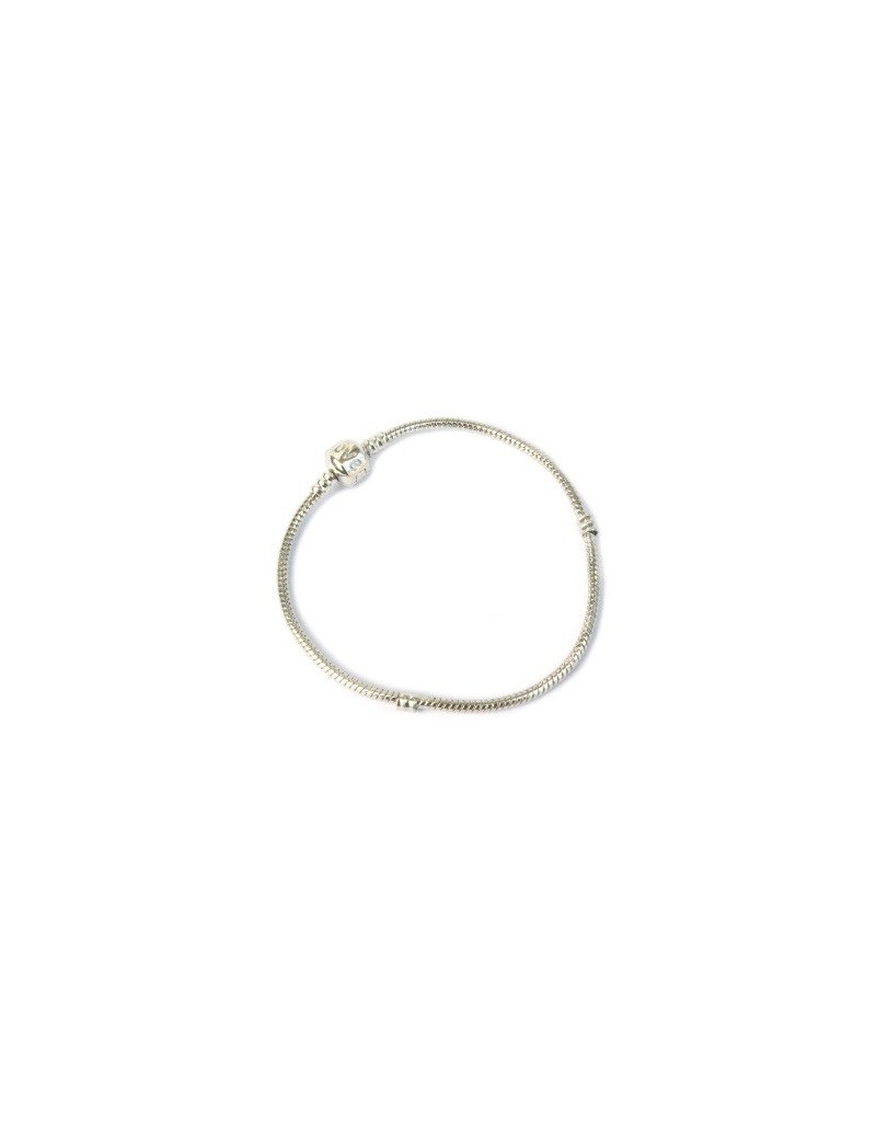 Bracelet Chaine de 22cm pour perles gros trou en metal couleur platine