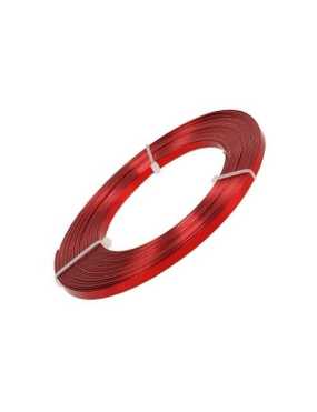 Rouleau de fil aluminium plat rouge-3.5mmx0.88mm-10 metres