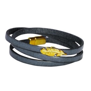 Bracelet triple tour en kit de 5mm de large gris et or