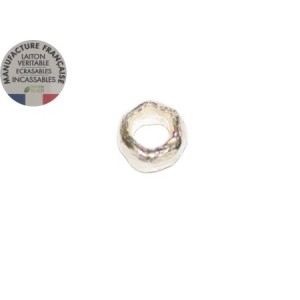 Lot de 50 perles a ecraser facettes de 3.7mm en laiton placage argent-Produit France