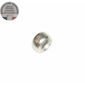 Lot de 100 perles a ecraser de 2.5mm en laiton placage argent polies-Produit France