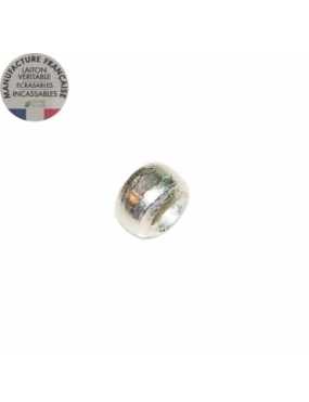 Lot de 100 perles a ecraser de 2.15mm en laiton placage argent polies-Produit France