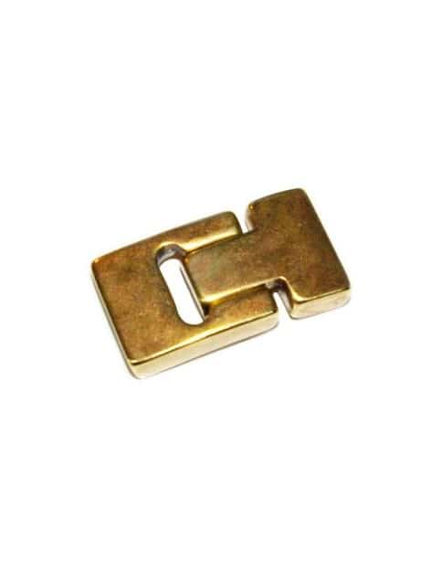 Fermoir magnetique bronze clair pour cuir plat de 15mm
