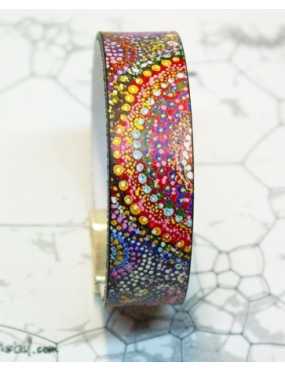Kit bracelet en cuir plat de 20mm imprimé yéyé pour homme
