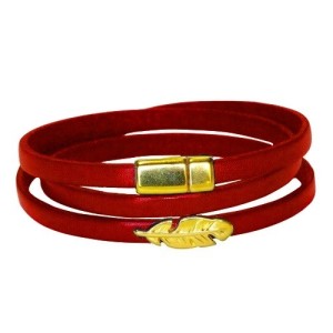 Bracelet triple tour en kit de 5mm de large flamme et or