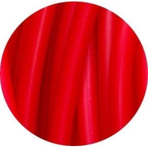 Cordon PVC creux opaque rouge-2mm
