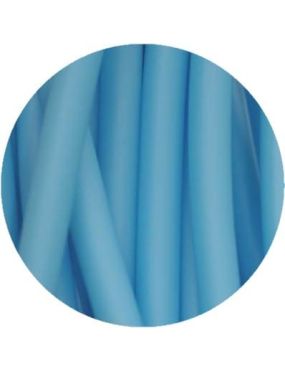 Cordon PVC creux opaque bleu turquoise-2mm