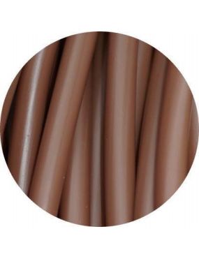Cordon PVC creux opaque marron-2mm