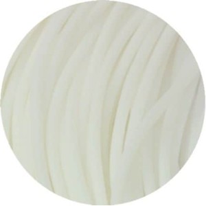 Cordon rond de PVC creux opaque blanc-2mm