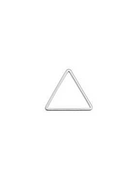 Anneau fin en forme de triangle de 17mm placage argent