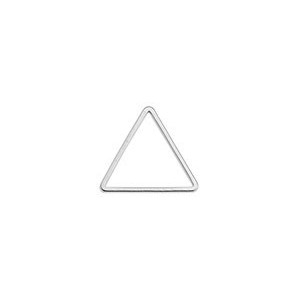 Anneau fin en forme de triangle de 17mm placage argent