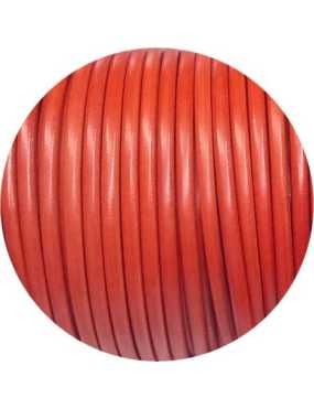 Lacet de cuir rond orange de 5mm-Espagne-Premium