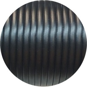 Cordon de cuir plat lisse de 5mm noir mat en vente au cm-Premium
