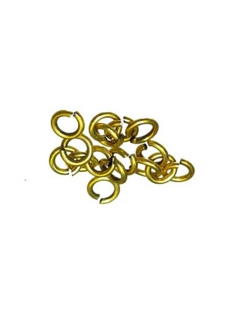 Lot de 50 anneaux ronds de 6mm en laiton couleur bronze