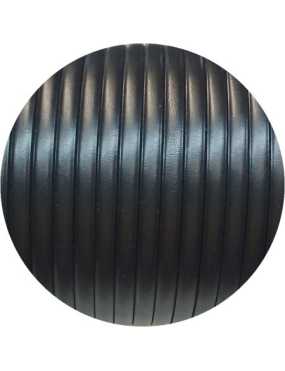 Cuir plat 5mm noir mat haute qualité vendu au mètre pour bracelets diy