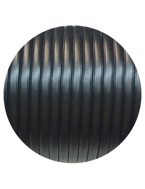 Cuir plat 5mm noir mat haute qualité vendu au mètre pour bracelets diy