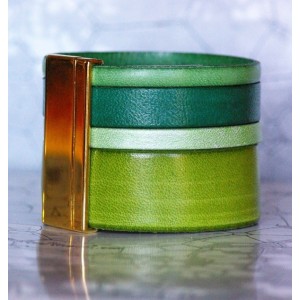 DIY-Kit bracelet de 40mm de large en dégradé de verts